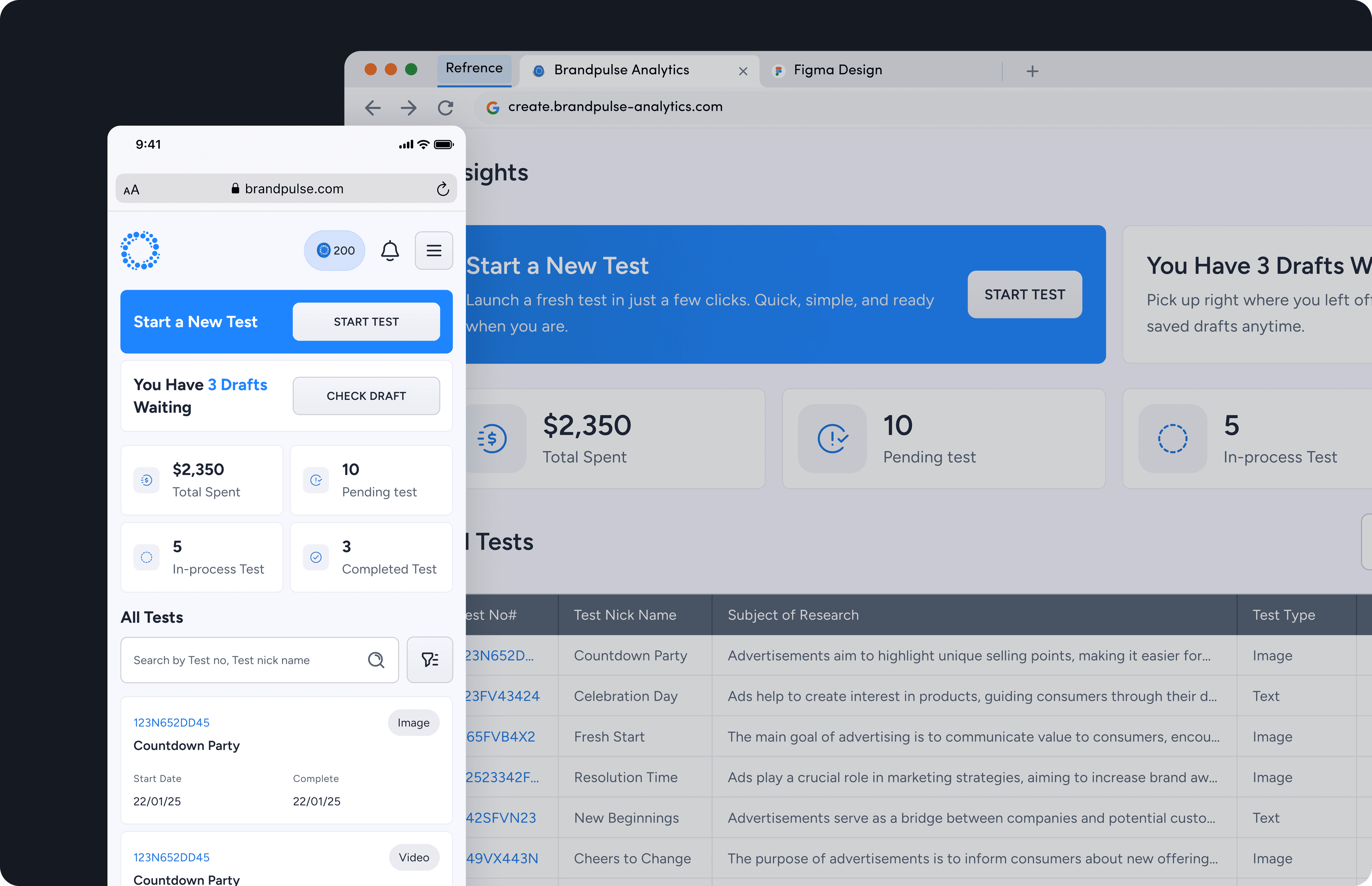 Mobile-first BrandPulse redesign — simplified navigation and core campaign workflows