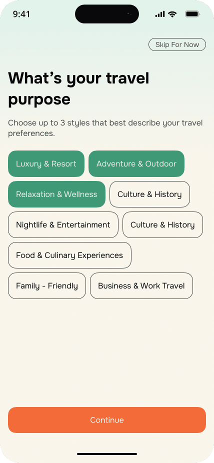 Travel purpose